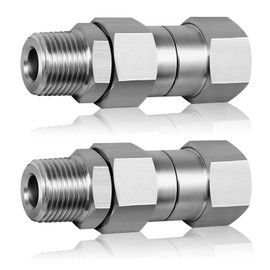 3/8 NPT Pressure Washer Swivel Fitting, Anti Twist 3/8 Male to Female Stainless Steel Connector Joint, 360 Degree Kink Free Swivel Fitting For Pressure Washer Gun, Hose(3/8 NPT Male to Female-2Pcs)
