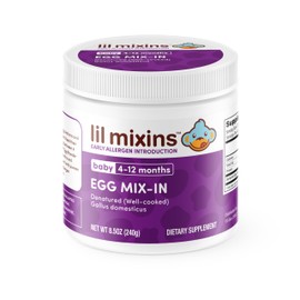 Lil Mixins Early Allergen Introduction Mix-ins, Hard Boiled Egg | Baby Stage 1-3, for Ages 4-12 Mo., 8.5 Oz Jar, 4 Month Supply