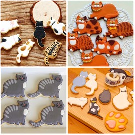 Set of 2 cookie cutters, DIY cookie cutter made of stainless steel cat shape, sandwich cutter, bread, vegetable cookie cutters, cookie mould, cookie cutter for children