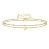 Gold Initial B Bracelets for Women Girls Dainty Layered Letter