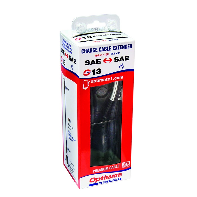 OptiMATE CABLE O-13, Extender, power-sport, 15ft / 4.6m