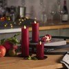 Luminara Classic Slim Flameless LED Candle, Burgundy 2" x 7.9",