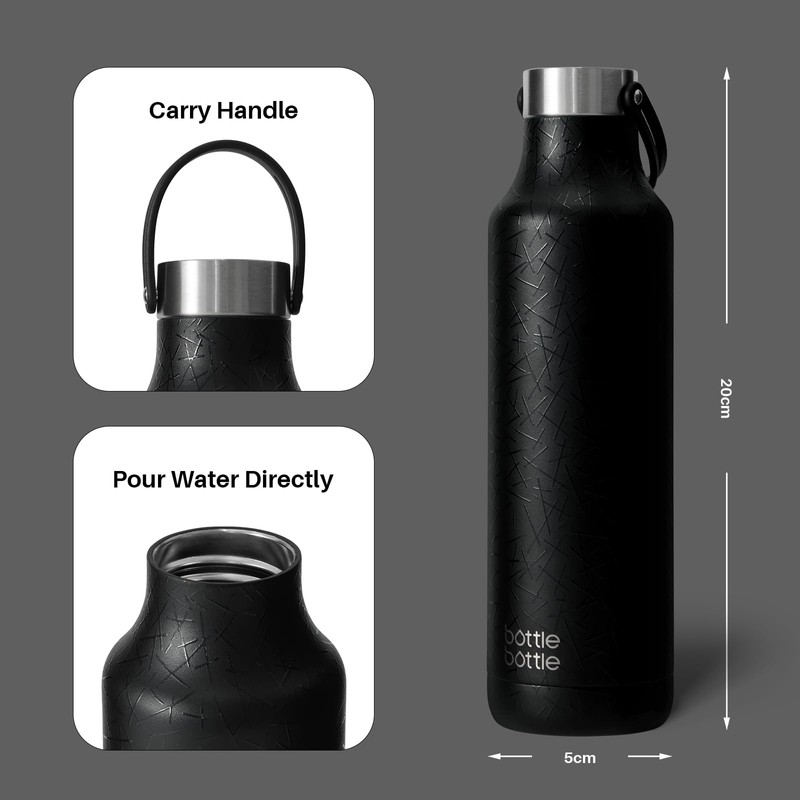 Bottle Bottle 600ml Insulated Water Bottle with Handle Hiking Drink