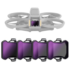 NEEWER Snap-On ND/PL Filter Set for Avata 2 - 4 Pack ND8/PL+ND16/PL+ND32/PL+ND64/PL Dimming Filter, Polarizing Filter, Lens Filter, Drone Filter, Waterproof, Oilproof, Scratch-Resistant, Ultra Thin