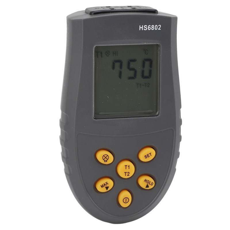 HS6802 Dual Channel Digital Thermometer Handheld High Accuracy LCD Display