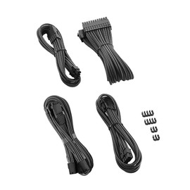 CableMod Pro ModMesh Sleeved 12VHPWR StealthSense Cable Extension Kit (Carbon, 16-pin to Triple 8-pin)