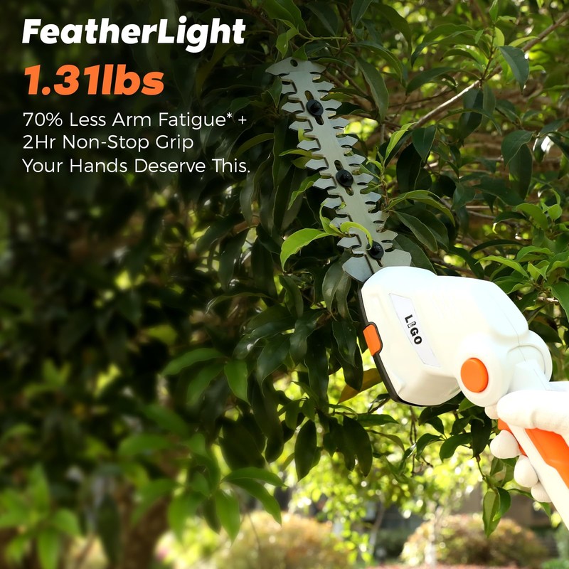 LIGO 2-in-1 Cordless Grass Shear and Shrub Trimmer, 7.2V Lightweight