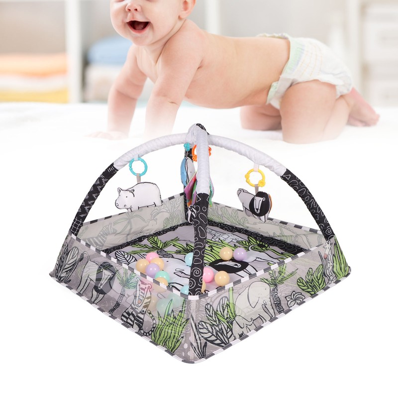 Portable Cozy Baby Gym Play Mat Square Wild Prairie Pattern