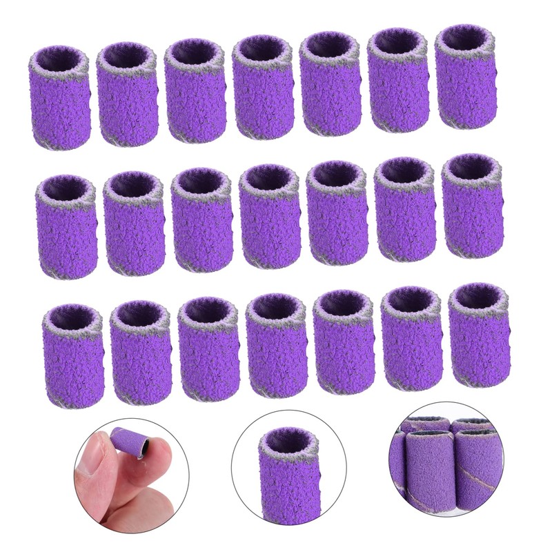 Baluue 100Pcs Nail Polishing Tool Sanding Bands for Nail Drill