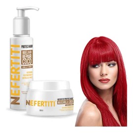 Kit Mascarilla + Bioelixir P/ Cabello Teñido Coco Nefertiti