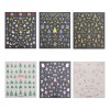 6pcs Nails Stickers Navidad Uñas Tiras De Múltiples Estilos Navidad