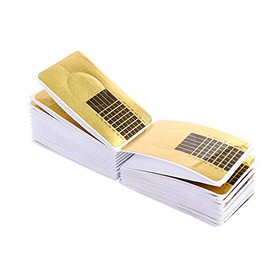 100pcs Long Lasting Gel Nail Art Foam Tip Nail Guide Sticker French UV Gel Tool DIY Supplies Home Nail