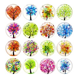 16 Pieces Refrigerator Magnets, Round Whiteboard Magnets, Tree of Life Refrigerator Magnets, 3D Decorative Refrigerator, For Whiteboards, Refrigerators, Kitchens