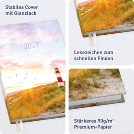 Häfft® Chäff-Timer Mini Kalender 2027 A6+ "Leuchtturm"