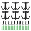HFDONGL Ceiling Hooks, Stainless Steel Coat Hooks, Screw Hooks, Black