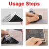 HATOOLHA 8pcs Non Slip Rug Sticker Pads, Washable Corner Side