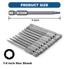 VESTTIO Security Torx Screwdriver Bit Set 11PCS 1/4 Inch Hex
