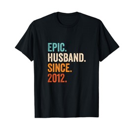 Epic Husband Since 2012 | 13th wedding anniversary 13 years T-Shirt