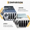 MAXDOM Grille Inserts Headlight Covers Set Fits for Jeep (2020-2023)