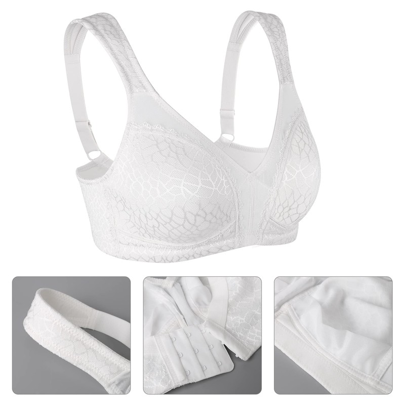 Lemorosy Full Coverage Non Padded Wireless Minimizer Bra Women's Plus