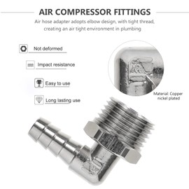 CIYODO Air Hose Connector Copper Fittings for Air Compressor High Pressure Resistance Easy Installation for Pneumatic Systems and Repair Kits
