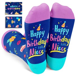 HAPPYPOP Niece Birthday Gifts for Women - Niece Gifts from Auntie Uncle, Mothers Day Socks Stocking Stuffers