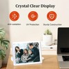 2 Pack Acrylic Clear Picture Frames with Stand, Magnetic Photo