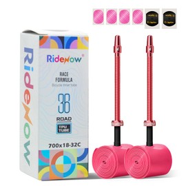 Ridenow Bike Inner Tube, 2-Pack 700×18c-32c TPU Bike Tube with 85mm Metal Presta Valve, Light 36g & Puncture Resistant Bicycle Inner Tube(Include Bike Inner Tire Patch Repair Kits)