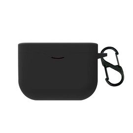 QWYJ for Sony WF-1000XM3 Case Carcsa Protectora de Silicona, para Sony WF-1000XM3 Funda de Carga Portátil con Mosquetón Llavero Anti-perdida (Negro)