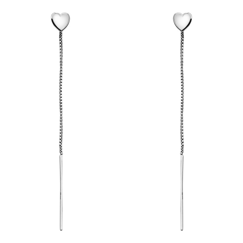SOFIA MILANI - 20771 Women's Earrings 925 Silver Heart Bar,