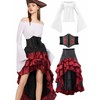 Women's Pirate Costumes Dress Renaissance Top Pirate Skirt with Corset
