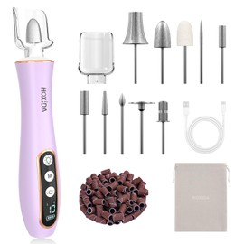 Professional Manicure Pedicure Kit with 360° LED Light&10 Speeds&Memory Mode with Case, Cordless Electric Nail Drill, Pedicure Tools for feet,Hand Foot Care Nail File for Thick Nail Toenail Cuticle