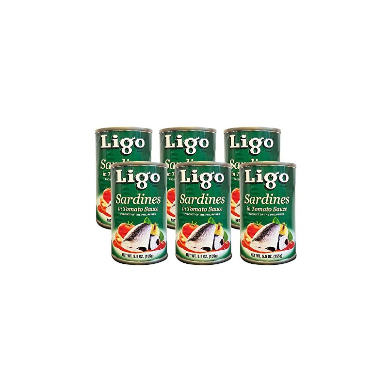 Ligo Sardines in Tomato Sauce (Original) - 5.5oz [ 12