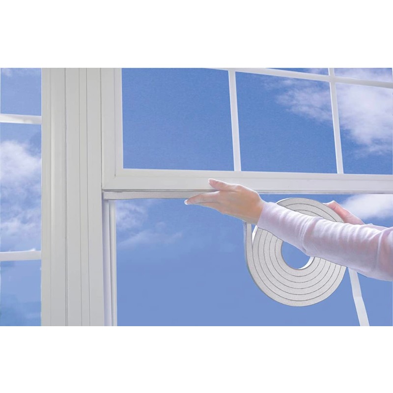 Weather Stripping 11/2" x 1/4" x 17' Self Adhesive Stick-On