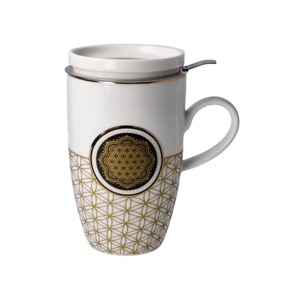 Goebel Tea Cup with Strainer Flower of Life 23-101-76-1 Fine