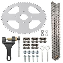 ZUDKSUY Rear Sprocket 60 Tooth 90 Link 420 Chain Kit, Replacement for Coleman CT200U BT200X CT200U-EX, Replacement for Baja Motorsports MB165 MB200 196cc 200cc 6.5HP