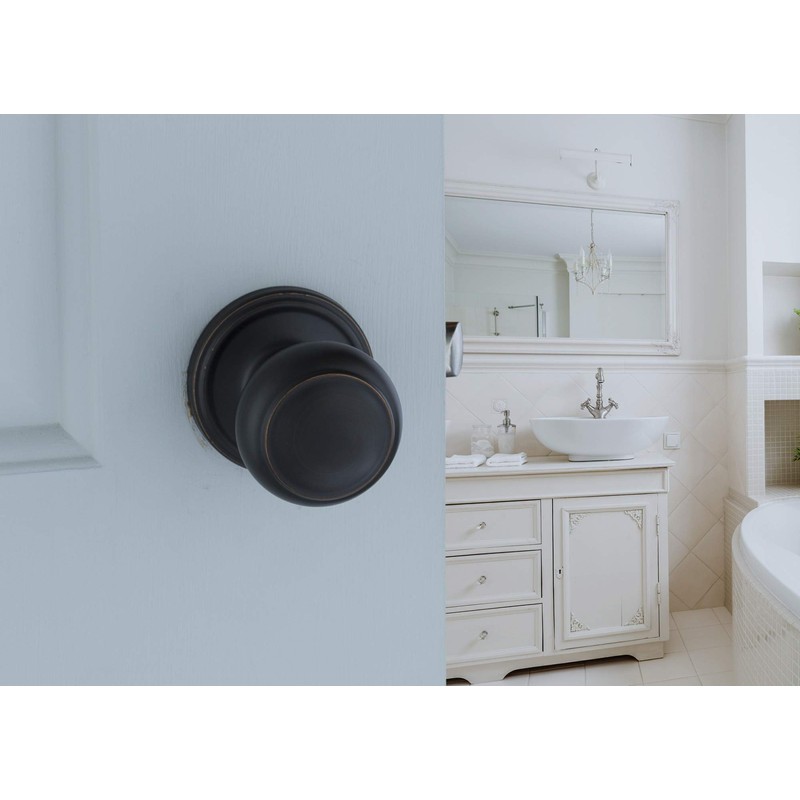 Copper Creek CK2090PS Colonial Door Knob, Dummy Function, 1 Pack,