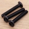 1/4-20 x 2-1/2" Pan Head Machine Screws Black, Phillips Drive,