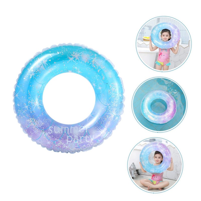 SUPVOX 1Pc Colorful Inflatable Swimming Ring for Adults Fun Pool