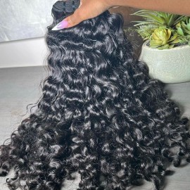 Indian Curly Raw Human Hair Bundles Cuticle Aligned 100% Burmese Curly Vietnam Raw Hair Fumi Bouncy Curly PixieCurly BabyCurlystyle: Mix Patterns, color: Burmese Curl, Stretched Length: 24"