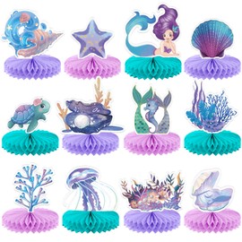 KatchOn, Mermaid Party Centerpieces - Pack of 12 | Under The Sea Centerpiece, Mermaid Party Supplies | Mermaid Table Decorations, Mermaid Centerpiece Decorations | Mermaid Birthday Table Decorations