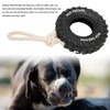 Dog Tire Chewing Toy Bite Resistant Treat Dispensing Rubber Aggressive