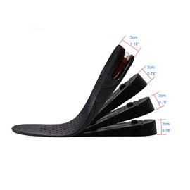Invisible 1-4 Layers 1.18-3.52 Inch Height Increasing Insole for Shoe Insole Elevator for Boot Insole Lift for high-tops (4LAYERS)