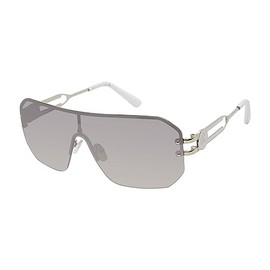 Rocawear Semi-Rimless Metal Rectangular Sunglasses, Silver & White, 138 mm