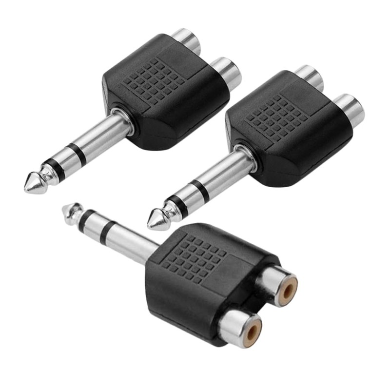 Levemolo 3pcs RCA to Adapter Y Splitter for Subwoofer Speakers