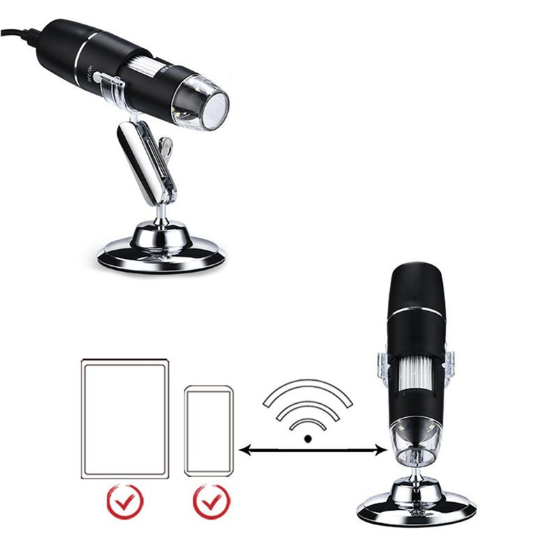 Wireless Digital Microscope 0 to 1000X 8 LED Lights Portable