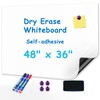 YOUNGJQ Magnetic Whiteboard for Wall 48" x 36" Self-Adhesive Magnetic