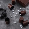 Party Games Leather Dice Cup Set, 6 Black Leather Dice