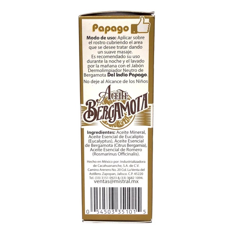 Indio Papago Aceite De Bergamota Para Barba Y Bigote 60