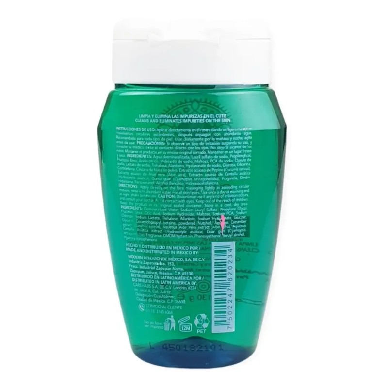 Shampoo Facial Con Aloe Vera Y Centella Asiática Hidra Sense